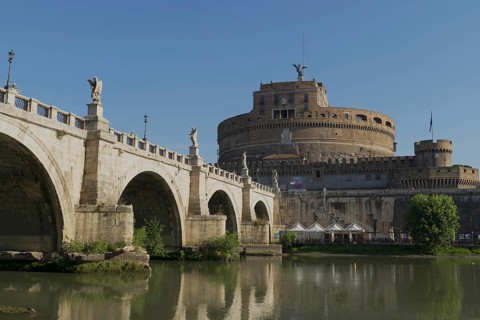 Engelsburg, Castel Sant'Angelo oder Mausoleo di Adriano, Rom, Italien / Mausoleum des Hadrian,