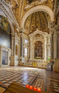 Side altar in the Basilica dei Santi Giovanni e Paolo, Venice, Metropolitan City of Venice, Italy,