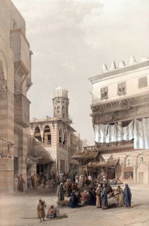 Coppersmiths' Bazaar, Cairo, Egypt, c. 1850, Historical, digitally restored reproduction from a