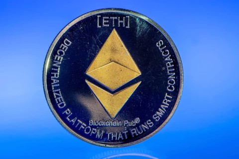 Ethereum, ETH, cryptocurrency, symbol coin, optical placeholder for the digital currency,