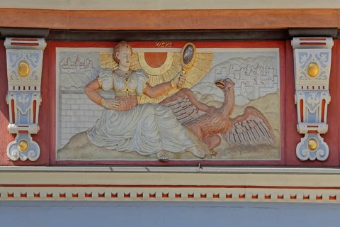 Relief Visius, Visuclus, Visucia, Celtic goddess, allegory, mythology, deity, Celtic, Gallic, arts