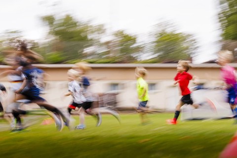 Children on the football pitch, Bonn, 19.06.2024