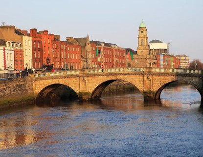 Mellows Bridge crossing River Liffey, city of Dublin, Ireland, Irish Republic built 1760s, Europe