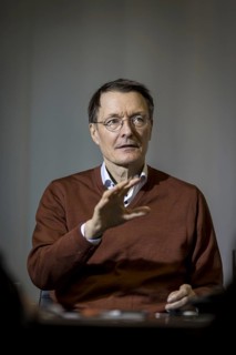 Karl Lauterbach (SPD), Federal Minister of Health, recorded during an interview at the Federal