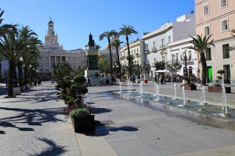 Ayuntamiento city hall building in Plaza de San Juan de Dios, Cadiz, Spain, Europe