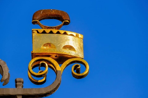 Iron, house sign, nose sign, house sign, Constance, Baden-Württemberg, Germany, Europe
