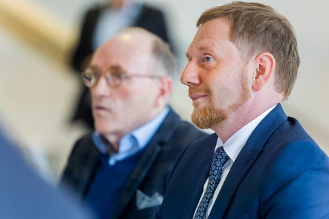 Minister President Michael Kretschmer visits Biotype GmbH in Dresden, Dresden, Saxony, Germany,