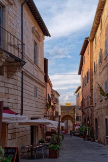 The historic centre of Montepulciano, UNESCO World Heritage Site. Montepulciano, Tuscany, Italy,