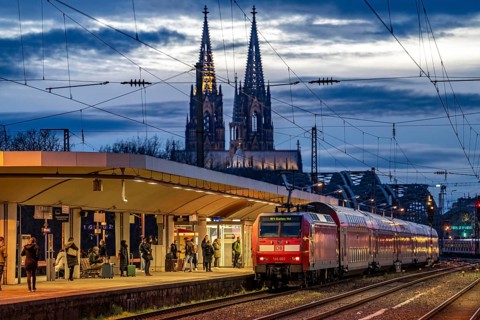 Cologne Trade Fair Centre/Deutz, Platform, Cologne Cathedral, Cologne, North Rhine-Westphalia,