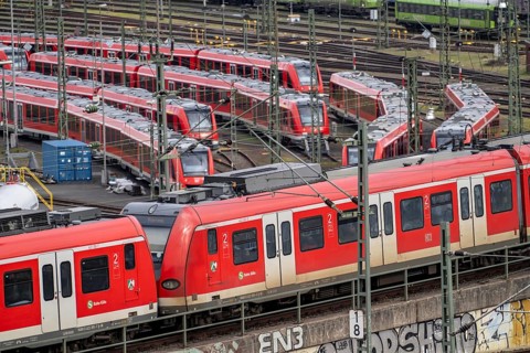 DB Regio stabling facility in Cologne Deutzerfeld, where suburban trains and regional trains wait