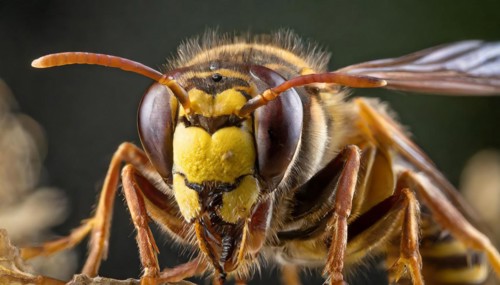 Animals, insect, symbol, close-up of a hornet, Vespa crabro, AI-generated, AI-generated, AI