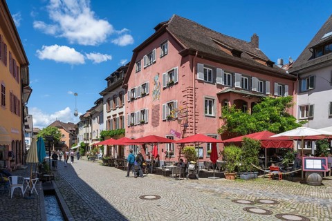 Gasthaus zum Löwen, Fauststube, facade, the famous Dr Faust once stayed here, Staufen im Breisgau,