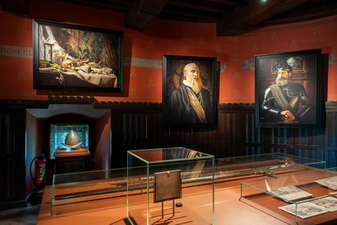 Interior of the Count of Egmond room in the Kasteel van Gaasbeek, medieval castle but renovated in