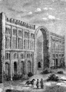 El Kas'r, the castle, from the ruins of Baghdad, today Iraq, illustration from 1892, Historical,