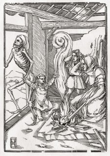 Der Tod holt das Kind nach Hans Holbein dem Jüngeren aus Der Todten Tanz, erschienen in Basel 1843,