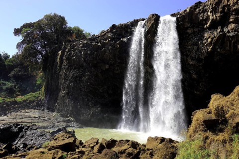 Ahamra region, the Blue Nile waterfall, in the highlands of Abyssinia, Blue Nile, Tis Issat