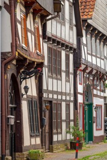 Half-timbered houses Enge Strasse Rinteln Germany