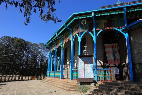 St Mary's Church on Mount Entoto near Addis Ababa, Ethiopia, Africa
