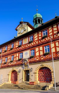 Town hall on the market square, Bad Staffelstein, Upper Franconia, Bavaria, Germany, Europe