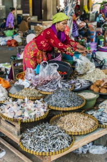Traditional authentic food market, seller, woman, fish, fish seller, fresh, food, nutrition, sale,