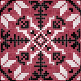 Mosaic tiles background, seamless vector pattern
