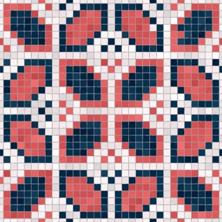 Mosaic tiles background, seamless vector pattern
