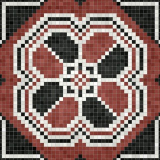 Mosaic tiles background, seamless vector pattern