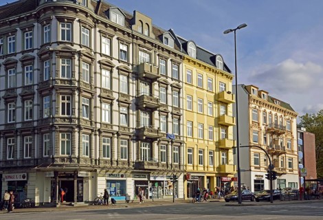 Europe, Germany, Hamburg, Rotherbaum, architecture, facade residential building, Gründerjahre,
