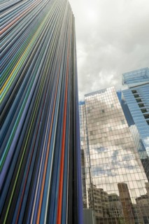 Le Moretti tubes, ventilation tower, designed by the artist Raymond Moretti, La Défence, largest