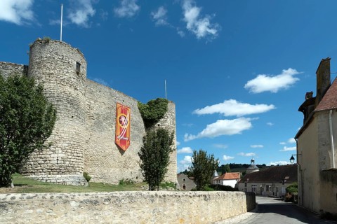 Billy. The fortress castle of the XIII Century, and its coloures banners of the houses of Hogwarts