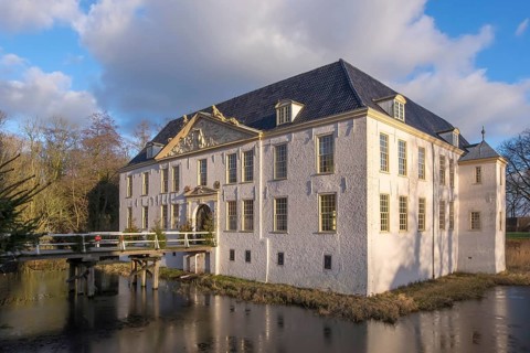 Norderburg moated castle or Dornum Castle, Dornum, East Frisia, Lower Saxony, Germany, Europe