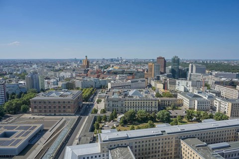 City panorama, Potsdamer Platz, in front Martin-Gropius-Bau and House of Representatives, Mitte,