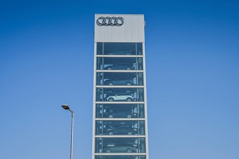 Autoturm, Audi Centre, Rudower Chaussee, Adlershof, Treptow-Köpenick, Berlin, Germany, Europe
