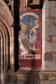 Fresco on the south façade, parish church, parish church of St Nicholas, Merano, Merano, South