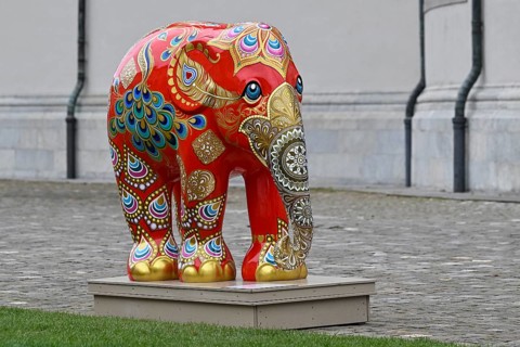 Painted elephant