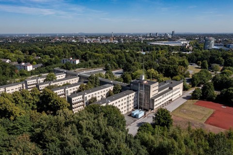 Site and building of the former police academy of the Essen police, on Norbertstraße, police