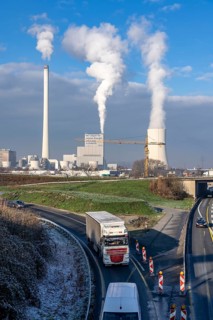 The STEAG combined heat and power plant in Herne-Baukau, coal-fired power plant, at the Herne