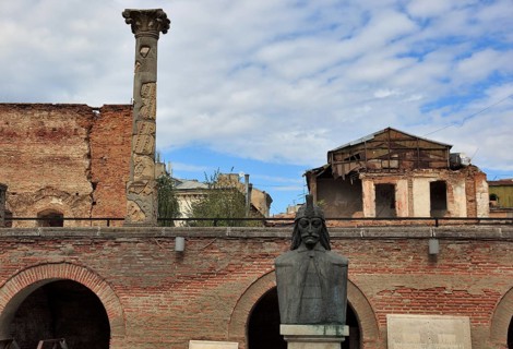 Bucharest, centre, historic old town, Curtea Veche, old prince's court, formerly built as the