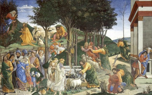 Begebenheiten aus dem Leben des Mose des Mose, Fresko aus der Sixtinischen Kapelle, Incidents from