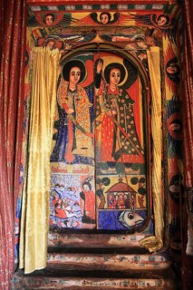 Ahamra region, Azoa Maryam round church on the Zeghie peninsula in Lake Tana, Lake Tsana or Lake