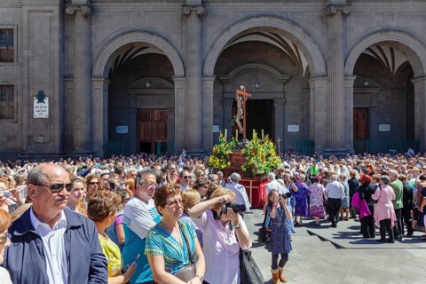 Easter procession in the historic centre of Vegueta, Las Palmas, Gran Canaria, Canary Islands,