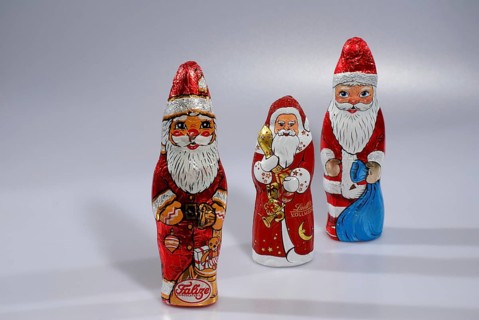 Weihnachtsmann aus Schokolade
