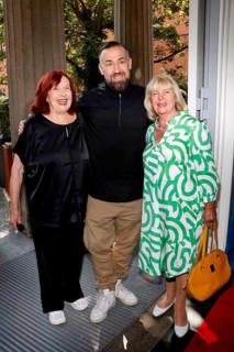 Brigitte Grothum, citizen Lars Dietrich and Dagmar Biener at the annual press conference for the