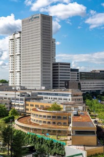 Rotterdam skyline, city centre, Erasmus MC building, Erasmus University Medical Center, clinic,
