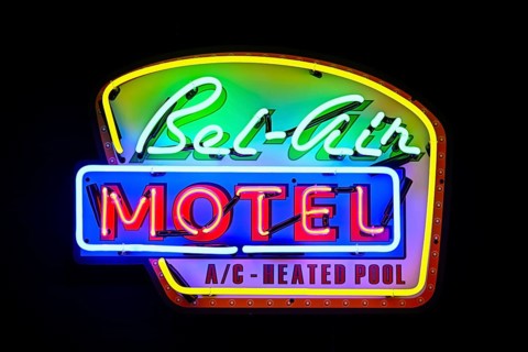 Illuminated advertising Bel-Air Motel