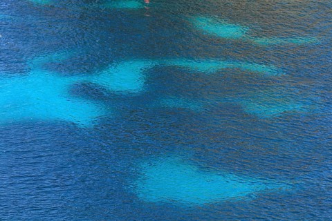 Coast in front of the former tuna factory Tonnara di Scopello in the bay of Scopello, Castellammare