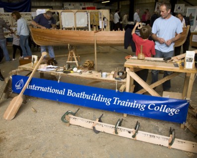 Display International Boatbuilding College at Maritime Day event, Woodbridge, Suffolk, England, UK
