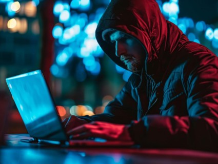 Hacker breaching security of banking corporate network engaging in DOS attacks and planting