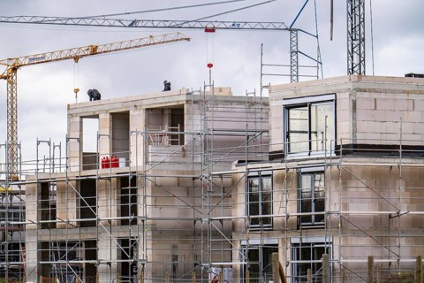 New development district, around 140 detached and semi-detached villas being built in the south of
