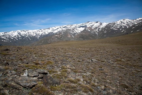 Landscape of Sierra Nevada Mountains in the High Alpujarras, near Capileira, Granada Province,